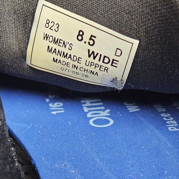 Orthofeet Quincy Womens 8.5 Wide Blue Stretch Knit Comfort Slip-On Low Top Shoes - Picture 10 of 12